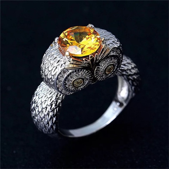 1.5 carat yellow topaz antique silver - Picture 3 of 8